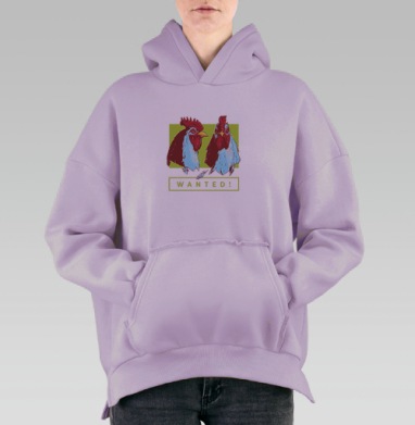 В розыске., Hoodie Oversize Fiolet, утепленная