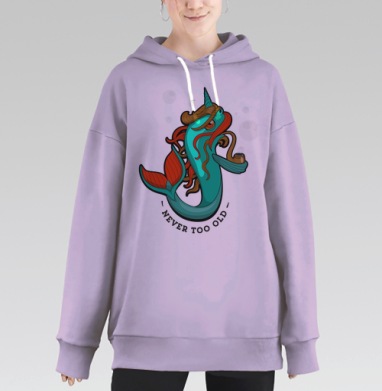 Вечная молодость, Hoodie Long Oversize Fiolet