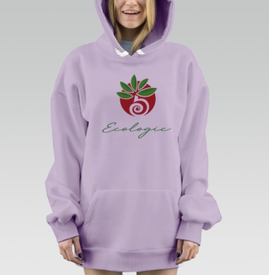 Вечно зелёное  деревце., Hoodie Mjhigh Dig Mel, Fiolet, утепленная