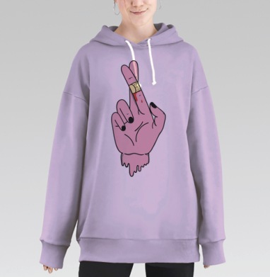 Верь, Hoodie Long Oversize Fiolet