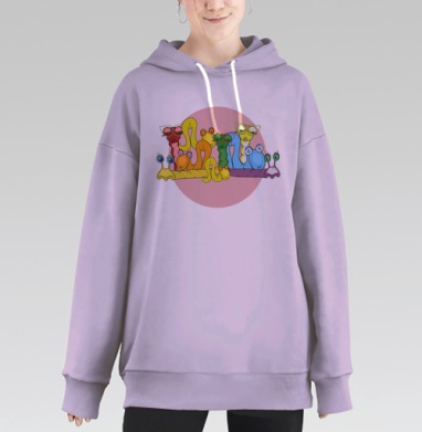 Веселая компания, Hoodie Long Oversize Fiolet