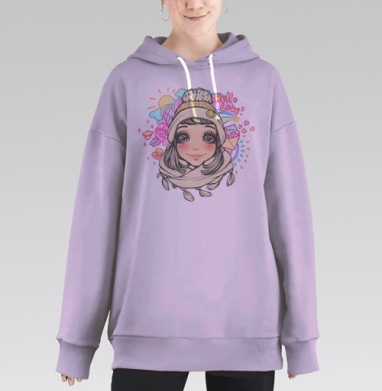 Весеннее настроение, Hoodie Long Oversize Fiolet