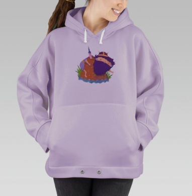 Викинг в горах, Hoodie Oversize Fiolet