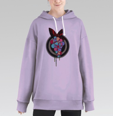 Виноград, Hoodie Long Oversize Fiolet