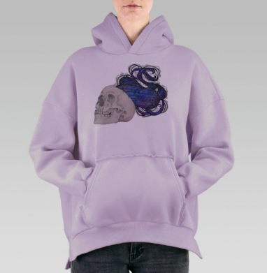 Внутренний мир., Hoodie Oversize Fiolet, утепленная