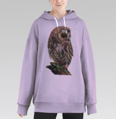 Воробьиный сычик, Hoodie Long Oversize Fiolet