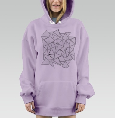 Всё косенько, Hoodie Mjhigh Dig Mel, Fiolet, утепленная
