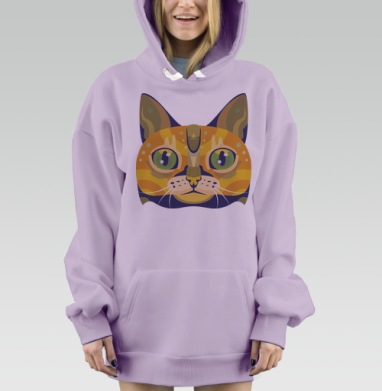 Вселенский кот, Hoodie Mjhigh Dig Mel, Fiolet, утепленная