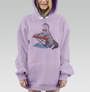 Выдра-пианист, Hoodie Mjhigh Dig Mel, Fiolet, утепленная