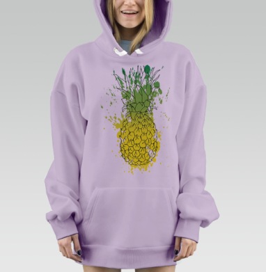 Взрывной ананас, Hoodie Mjhigh Dig Mel, Fiolet, утепленная