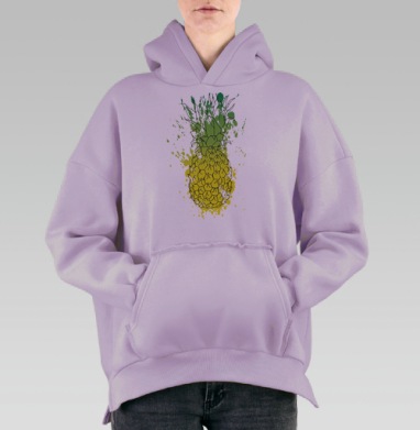 Взрывной ананас, Hoodie Oversize Fiolet, утепленная