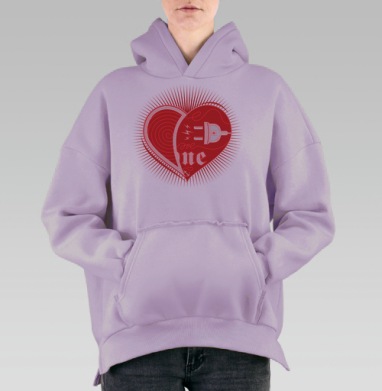WE ARE ONE            (муж.), Hoodie Oversize Fiolet, утепленная