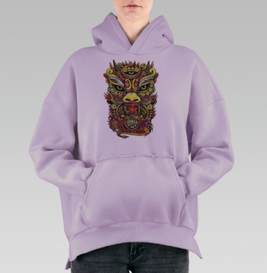 Хранитель-дракон, Hoodie Oversize Fiolet, утепленная