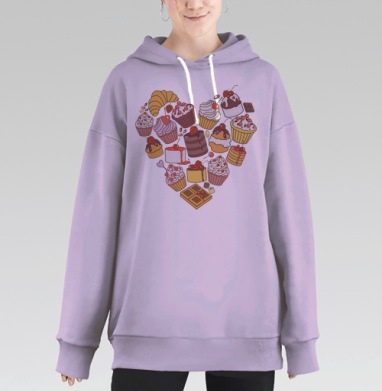 Я люблю сладкое!, Hoodie Long Oversize Fiolet