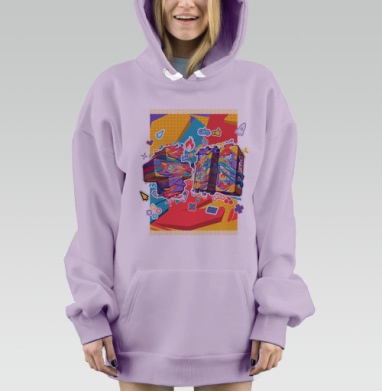Yal  / Яль, Hoodie Mjhigh Dig Mel, Fiolet, утепленная