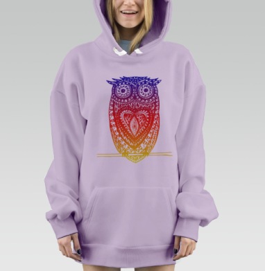 ЯНЕСПЛЮЯНЕСПЛЮ СОВА, Hoodie Mjhigh Dig Mel, Fiolet, утепленная