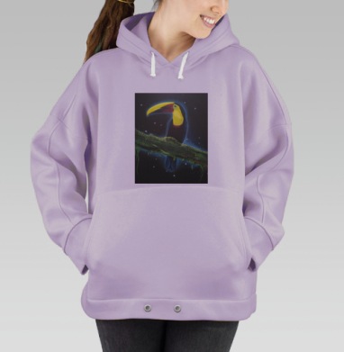 Яркая птичка, Hoodie Oversize Fiolet