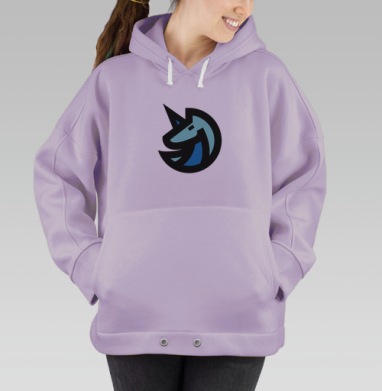 Yoo эмблема, Hoodie Oversize Fiolet