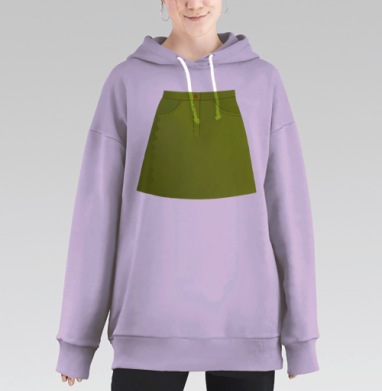 Юбка (Живая Азбука), Hoodie Long Oversize Fiolet
