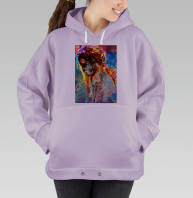 Загадочный череп в мексиканском стиле, Hoodie Oversize Fiolet