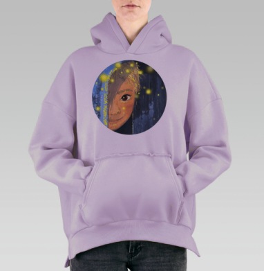 Заглянуть в сказку, Hoodie Oversize Fiolet, утепленная