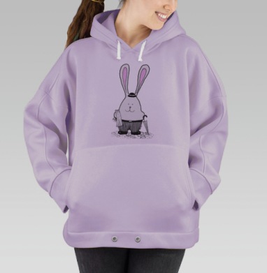 Заяц- джентльмен, Hoodie Oversize Fiolet