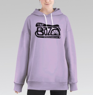 ЗЕ БАЗА 2, Hoodie Long Oversize Fiolet