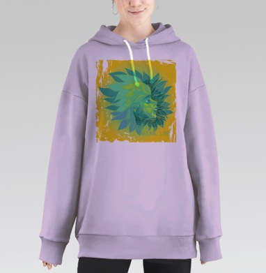 Зеленая девушка, Hoodie Long Oversize Fiolet