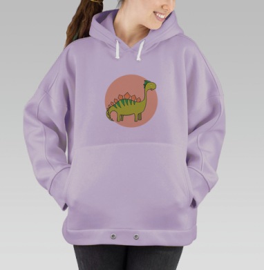 Зеленый динозаврик, Hoodie Oversize Fiolet