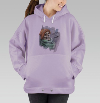 Зима лед Близко, Hoodie Oversize Fiolet