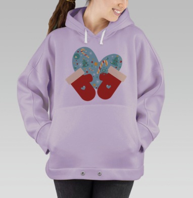 Зимнее сердце, Hoodie Oversize Fiolet