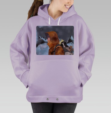 Зимняя прогулка, Hoodie Oversize Fiolet