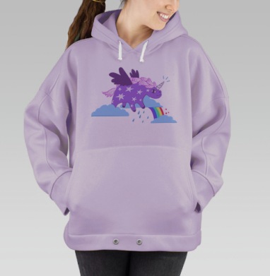 Звездный единорог, Hoodie Oversize Fiolet