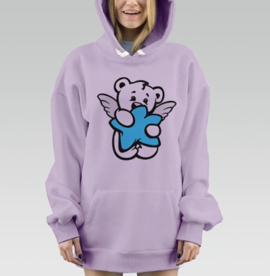 Звездный зверь, Hoodie Mjhigh Dig Mel, Fiolet, утепленная