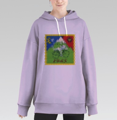 1943, Hoodie Long Oversize Fiolet