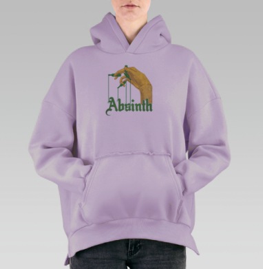 Absinth / Абсент, Hoodie Oversize Fiolet, утепленная