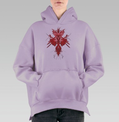ad / Реклама, Hoodie Oversize Fiolet, утепленная