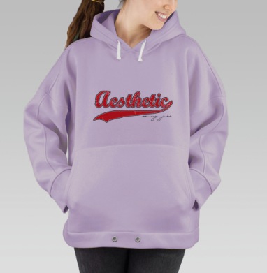 Aesthetic / Эстетика, Hoodie Oversize Fiolet