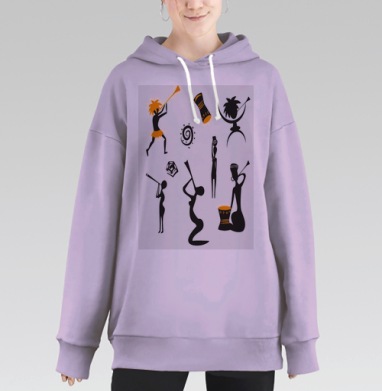 Африка, Hoodie Long Oversize Fiolet