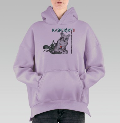 Антивирус Kaspersky с мощью бегемота - Магазин футболок Lichi - Дизайнерские принты