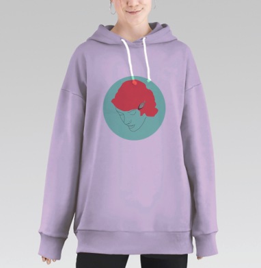 Ariel / Ариэль, Hoodie Long Oversize Fiolet