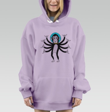 Астроманки, Hoodie Mjhigh Dig Mel, Fiolet, утепленная