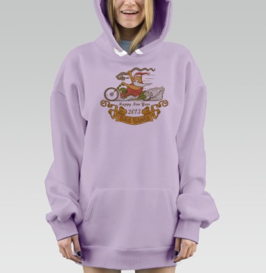 BAD SANTA / Плохой Санта, Hoodie Mjhigh Dig Mel, Fiolet, утепленная