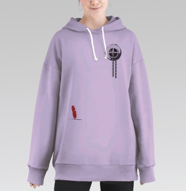 bath_story / Банная история, Hoodie Long Oversize Fiolet