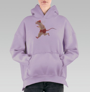 Бегун, Hoodie Oversize Fiolet, утепленная