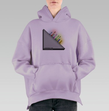 белые начинают и выигрывают, Hoodie Oversize Fiolet, утепленная