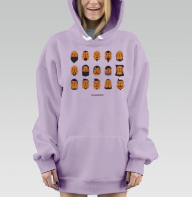 БОРОДА И УСЫ, Hoodie Mjhigh Dig Mel, Fiolet, утепленная