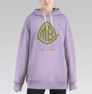 brotherhood, Hoodie Long Oversize Fiolet