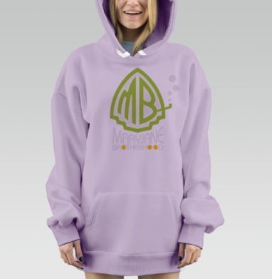 brotherhood, Hoodie Mjhigh Dig Mel, Fiolet, утепленная