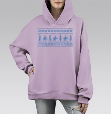 бубушкин свитер, Hoodie Mono Fiolet, оверсайз, утепленная